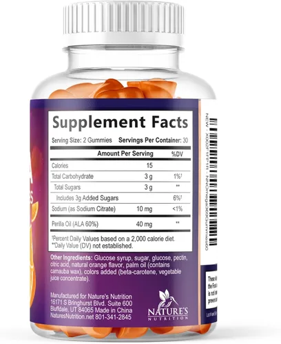 Miniatura 9 de Gomitas Omega 3 6 9 – Suplemento vegano Omega 3 Gomitas – Aceite de ácidos grasos esenciales 369 Complejo de apoyo cardíaco y apoyo cerebral