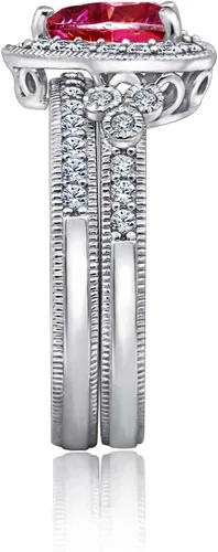 Miniatura 3 de Amazon Essentials Anillo antiguo de plata de ley chapada en platino con circonita cúbica Infinite Elements (anteriormente colección Amazon)