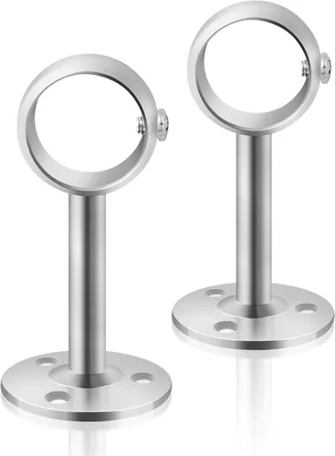 Miniatura 12 de TOKPLNU Soporte de Barra de Cortina de Techo, Soportes de Barra de Cortina de Techo Resistentes, Ganchos Colgadores Negros para Barras de Cortina