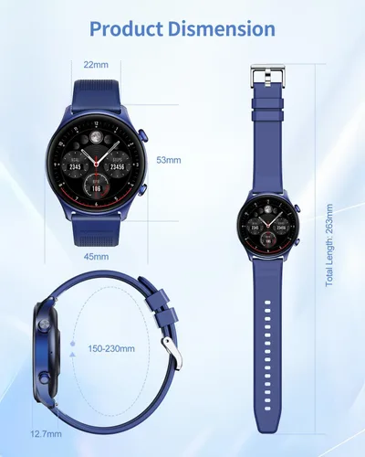 Miniatura 7 de RIVERSONG Reloj inteligente para hombres y mujeres (respuesta/hacer llamadas), reloj de fitness de 1.52 pulgadas con monitor rastreador para salud