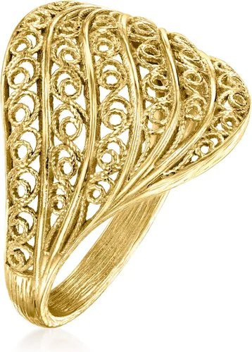 Miniatura 3 de Ross-Simons Anillo estilo camarón de filigrana de oro de 18 quilates sobre filigrana