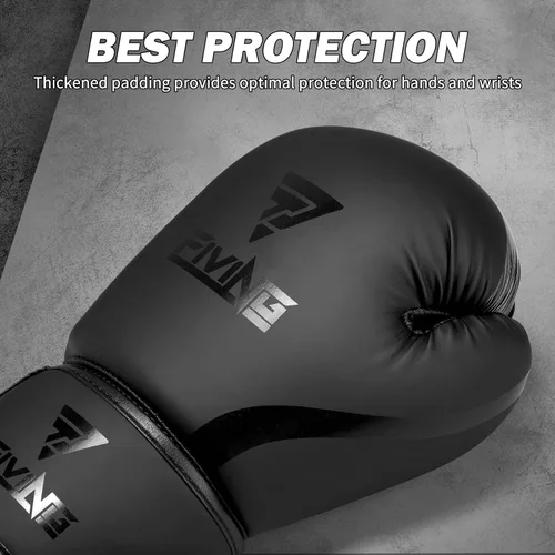 Miniatura 3 de Guantes de boxeo para hombres y mujeres, entrenamiento profesional, piel sintética, MMA Kickboxing, guantes de saco de boxeo pesado para adultos