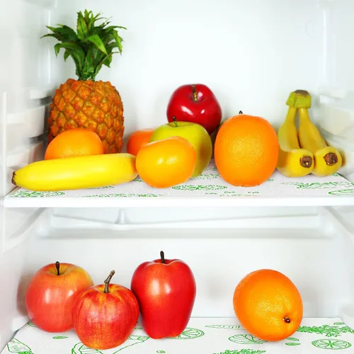 Miniatura 6 de Amyhill 5 piezas de forros absorbentes para refrigerador, tapetes lavables para cajones de refrigerador, para estantes, cocina, hogar, gabinetes