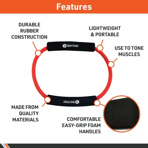 Miniatura 4 de Body Sport Loop Tubing , Resistance Band with Foam Pad Handles for Strength Training and Rehabilitation