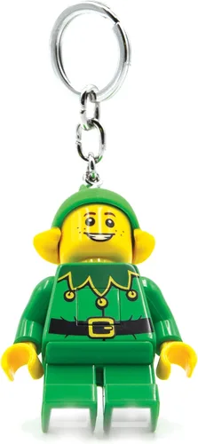 Miniatura 8 de LEGO Minifigure - Llavero de luz grande de 3 pulgadas de alto, elfo navideño (KE181H), regalo de vacaciones, relleno de calcetines