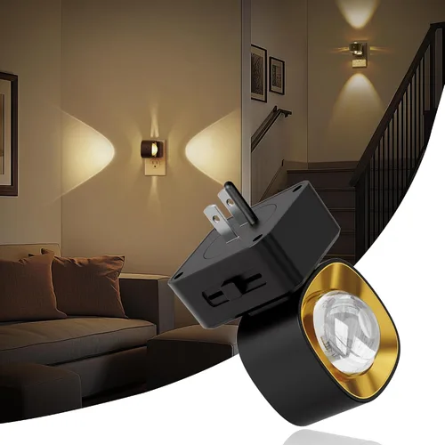 Miniatura 9 de JandCase Luces nocturnas enchufables a la pared, proyector de estrellas, luz nocturna de galaxia automática 3CCT, enchufe con sensor de luz