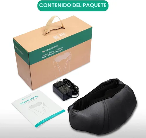 Miniatura 8 de Medcursor - Masajeador de Cuello, Masajeador Eléctrico Portátil para Cuello y Espalda con Calor, Almohada de Amasamiento 3D de Tejido Profundo