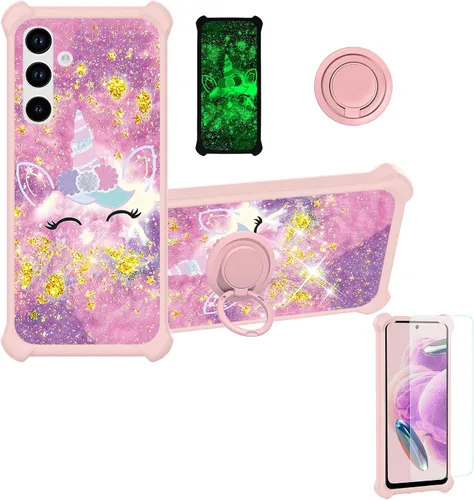 Miniatura 91 de jioeuinly JSF-DJS - Funda compatible con Nothing Phone 2a con protector de pantalla de vidrio templado, policarbonato duro + silicona suave, soporte