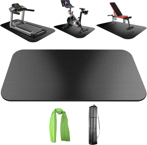 Miniatura 7 de Bike Mat,Treadmill Mat,Compatible for Elliptical,Exercise Bikes, Stationary Cycles,Spin Bike,Under Exercise Bike Trainer Pad for Indoor Stationary