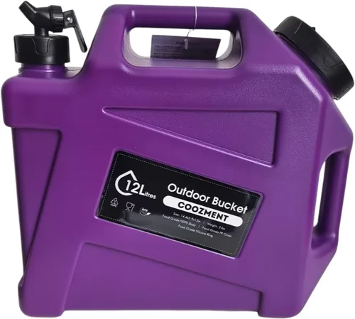 Miniatura 7 de COOZMENT Contenedores de agua de 3.2 galones/5 galones con grifo, jarra de agua sin BPA, tanque de agua verde militar, contenedores