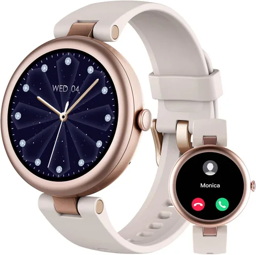 Miniatura 9 de Rastreador de Fitness, Relojes redondos de fitness para mujeres con Bluetooth, llamada, monitor de frecuencia cardíaca, rastreador de sueño