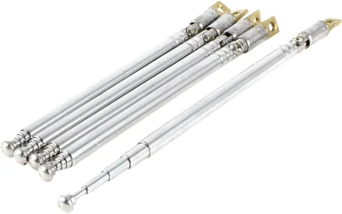 uxcell Antena telescópica universal telescópica, 180 grados, 4.3 in-12.6 in de longitud, 5 secciones receptor de control aéreo para equipo de radio