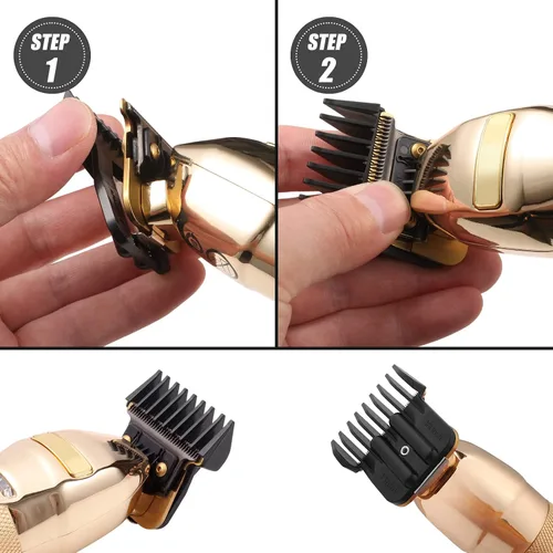 Miniatura 4 de Paquete de 8 protectores de recortadora de alta calidad para recortadora BaBylissPRO Barberology FX787 y FX726, protectores de repuesto con clip