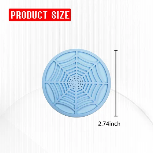 Miniatura 2 de 4 posavasos de tela de araña, 2.75 pulgadas de silicona antideslizante, almohadillas decorativas de bebidas para automóvil, accesorios interiores