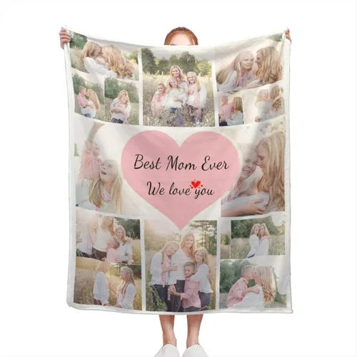 Miniatura 13 de Manta personalizada con texto de fotos, manta personalizada con mis propias fotos, manta conmemorativa personalizada para madres para mamá, papá