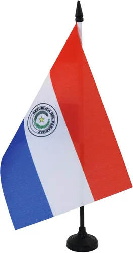 Miniatura 3 de Bandera de mesa de Anguila de 4 x 6 pulgadas, bandera de escritorio británica de Anguila, 5.9 x 3.9 in, palo y base de plástico negro AZ FLAG
