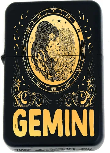 Miniatura 18 de Signos del zodiaco, símbolos del horóscopo, colección de iconos de astrología, infinito negro mate a prueba de viento, encendedores (Virgo) - Regalo