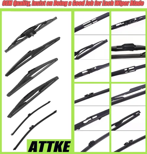Miniatura 3 de ATTKE Limpiaparabrisas trasero para Hyundai Accent 2012-2019/Jeep Compass 2017-2019/Jeep Grand Cherokee 2014-2020/Kia Rio 2012-2019/Soul 2010-2019
