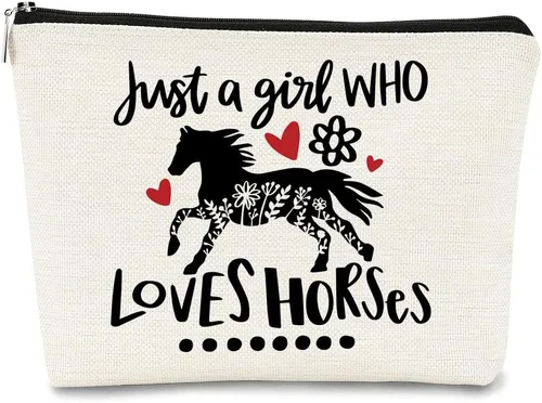 Miniatura 13 de BARPER Bolsa de maquillaje Hey Girl Horse con gafas de sol Hey Farm Flowers bolsa cosmética bolsa de maquillaje mejor idea de regalo para amantes
