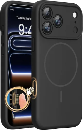 Miniatura 40 de Miracase Funda diseñada para iPhone 13, con protector de pantalla de vidrio templado, forro de microfibra suave antiarañazos, funda de goma