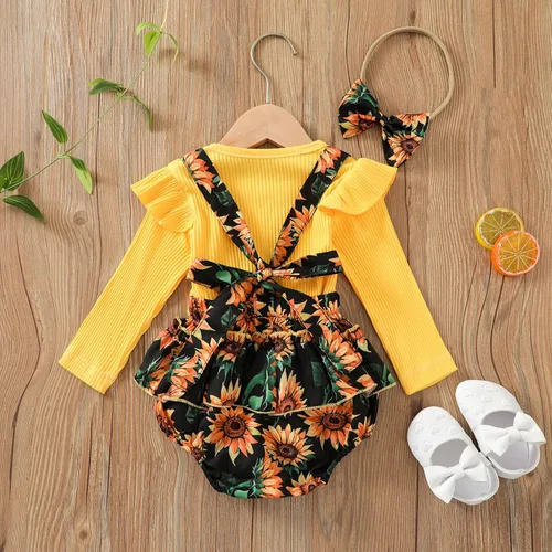Miniatura 23 de Mameluco de encaje para bebé niña con volantes, manga larga, para recién nacido, otoño, invierno