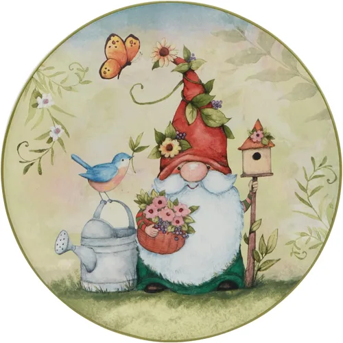Miniatura 2 de Certified International Garden Gnomes - Platos de ensalada/postre de 9 pulgadas, multicolor, mediano, juego de 4