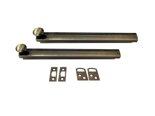 Miniatura 11 de QCAA Perno de superficie oculta de latón macizo resistente, 4 pulgadas, negro mate, paquete de 1, fabricado en Taiwán Níquel Satinado