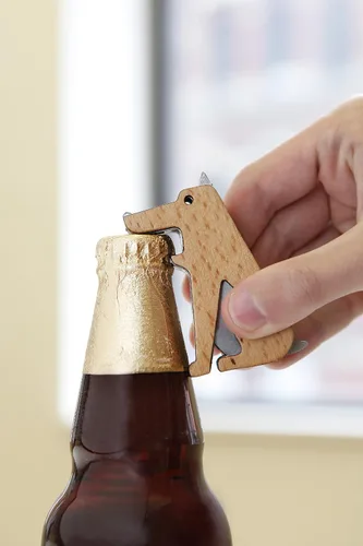 Miniatura 2 de Kikkerland Fetch! - Abrebotellas de acero inoxidable para perro, divertido accesorio de cocina para el hogar, bar, regalo
