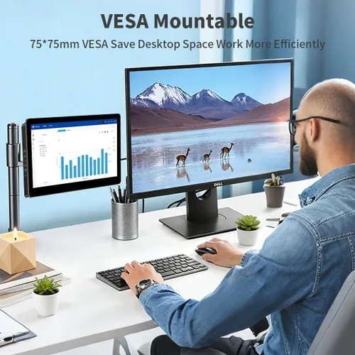 Miniatura 7 de Monitor portátil con pantalla táctil, monitor externo 1080P de 15.6 pulgadas con lápiz óptico MPP incluido, IPS, FHD, 100% sRGB, 400 nits, soporte