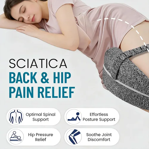 Miniatura 2 de Almohadas de alineación para dormir de lado, almohada de rodilla para dormir de lado con correa ajustable Alivia el dolor en caderas, rodillas