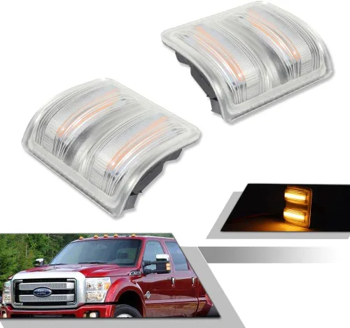 Miniatura 10 de Luz de marcador LED para espejo de 2008-2016 Ford F250 F350 F450 Super Duty, luz de señal de giro ámbar, lente ámbar