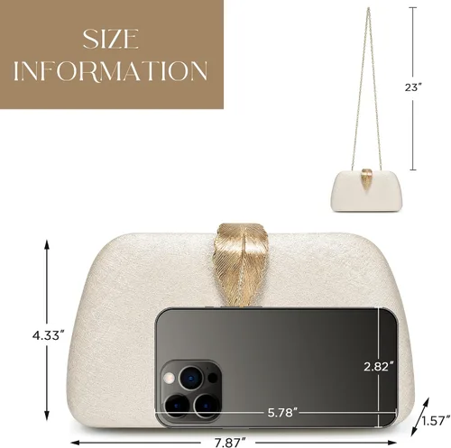 Miniatura 7 de Bolsos de mano con purpurina de SWEETV CHUNLI para mujer, elegante bolso de noche para fiestas, bodas y eventos formales