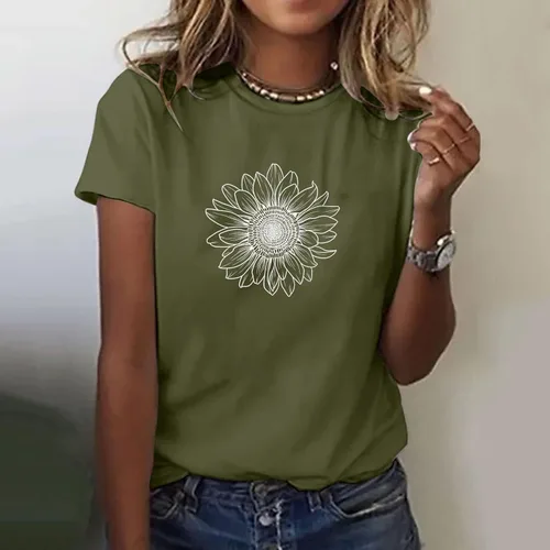 Miniatura 51 de Camiseta con estampado de animales para mujer, camiseta de libélula divertida, linda camiseta de manga corta, blusa de primavera 2023, camisas