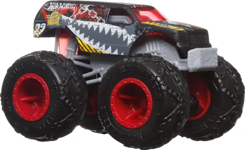 Miniatura 2 de Hot Wheels Monster Trucks - Juego de 4 juguetes, paquete de 4 vehículos Fang Frenzy a escala 1:64, ruedas gigantes, personajes favoritos