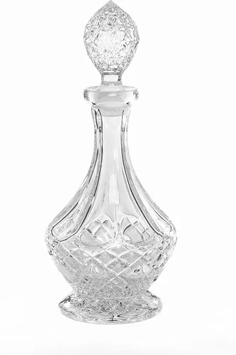 Miniatura 6 de Amlong Crystal Decantador de licor de cristal sin plomo con tapón, rectangular