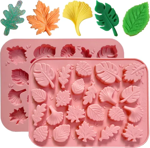 Miniatura 10 de Paquete de 2 moldes de silicona para pastel de calabaza, moldes de silicona para pastel de calabaza, moldes de chocolate de Acción de Gracias, 12