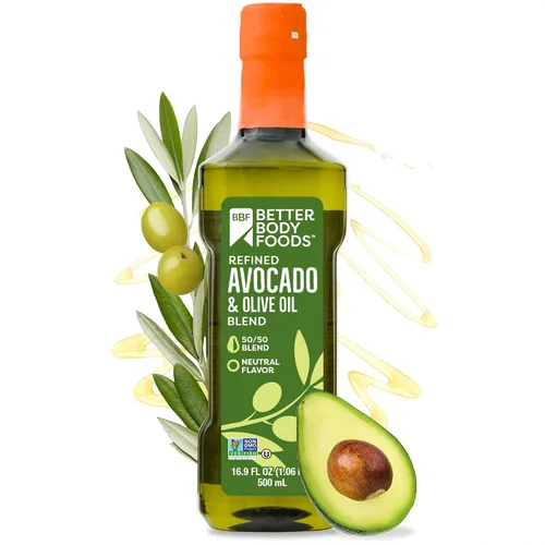 Miniatura 8 de BetterBody Foods Aceite de aguacate refinado, aceite de cocina sin productos transgénicos, kosher, apto para dietas keto y paleo, para freír