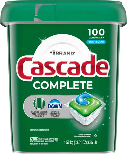 Miniatura 12 de Cascade Cápsulas completas para lavavajillas, detergente para lavavajillas, tabletas de detergente para platos, frescas, 103