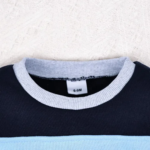Miniatura 4 de CETEPY Ropa de bebé niño pequeño sudadera patchwork otoño invierno camisa de manga larga pantalones conjuntos de ropa 3-24 meses