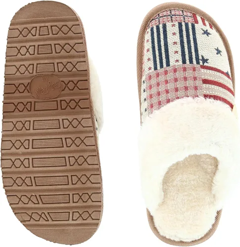 Miniatura 3 de Sienna Americana - Pantuflas con estampado de retazos para mujer