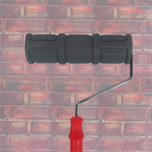 Nichiyo Rodillo de pintura con patrón de 10 pulgadas para decoración de pared, textura clásica de ladrillo en relieve, rodillo de goma, herramienta