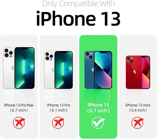 Miniatura 7 de Funda para iPhone 13, funda de silicona líquida, protección de cuerpo completo de grado militar, forro de microfibra resistente a los arañazos