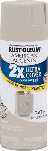Miniatura 15 de Rust Oleum 280718 American Accents Ultra Cover 2X - Pintura en aerosol, color blanco brillante, 12 onzas Blanco satinado