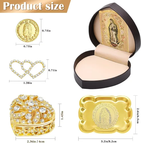 Miniatura 2 de ESNOY Arras De Boda Catolica Virgen De Guadalupe Regalos,Arras Para Boda Católica De Matrimonio para Monedas de Boda Católica,Juego de Ceremonia