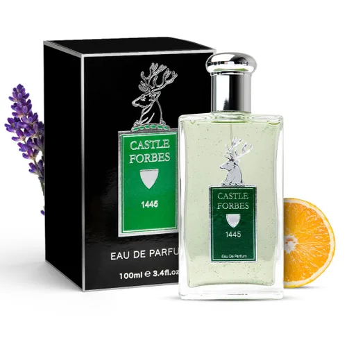 Castle Forbes 1445 Fragancia para hombre, 3.5 onzas líquidas, aroma de colonia ligero y atemporal con aceites esenciales, distintivamente británico,