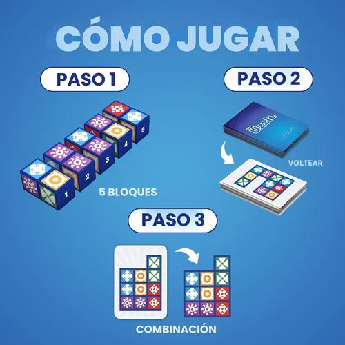 Miniatura 4 de The Uzzle 3.0 Juego de mesa, Juegos de mesa familiares para niños y adultos, Juegos de rompecabezas de bloques para edades 4+