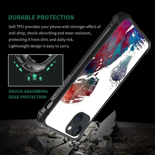Miniatura 83 de Compatible con funda para iPhone 6 Plus/6s Plus,Bite Your Teeth Diseño de patrón asombroso, funda trasera dura de PC anti-arañazos y a prueba