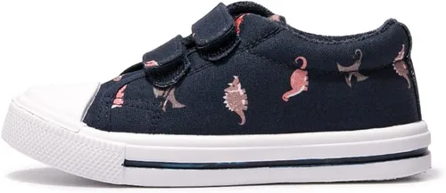 Miniatura 2 de FUNKYMONEY - Tenis de lona para niños y niñas, informales, sin cordones, ajustables, con gancho y bucles, zapatos para caminar para niños pequeños