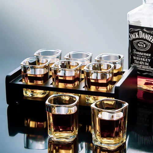 Miniatura 6 de Paquete de 30 Vasos de Chupito de Base Pesada al Por Mayor, Juego de Vasos de Chupito Cuadrados de 2.2 oz, Vaso de Chupito de Espresso Transparente