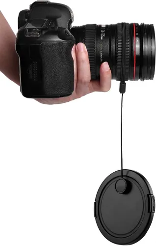 Miniatura 5 de Soporte para tapa de lente de cámara evita que se pierda la tapa del lente para cámara DSLR SLR Canon/Nikon/Sony/Panasonic/Fujifilm con paño